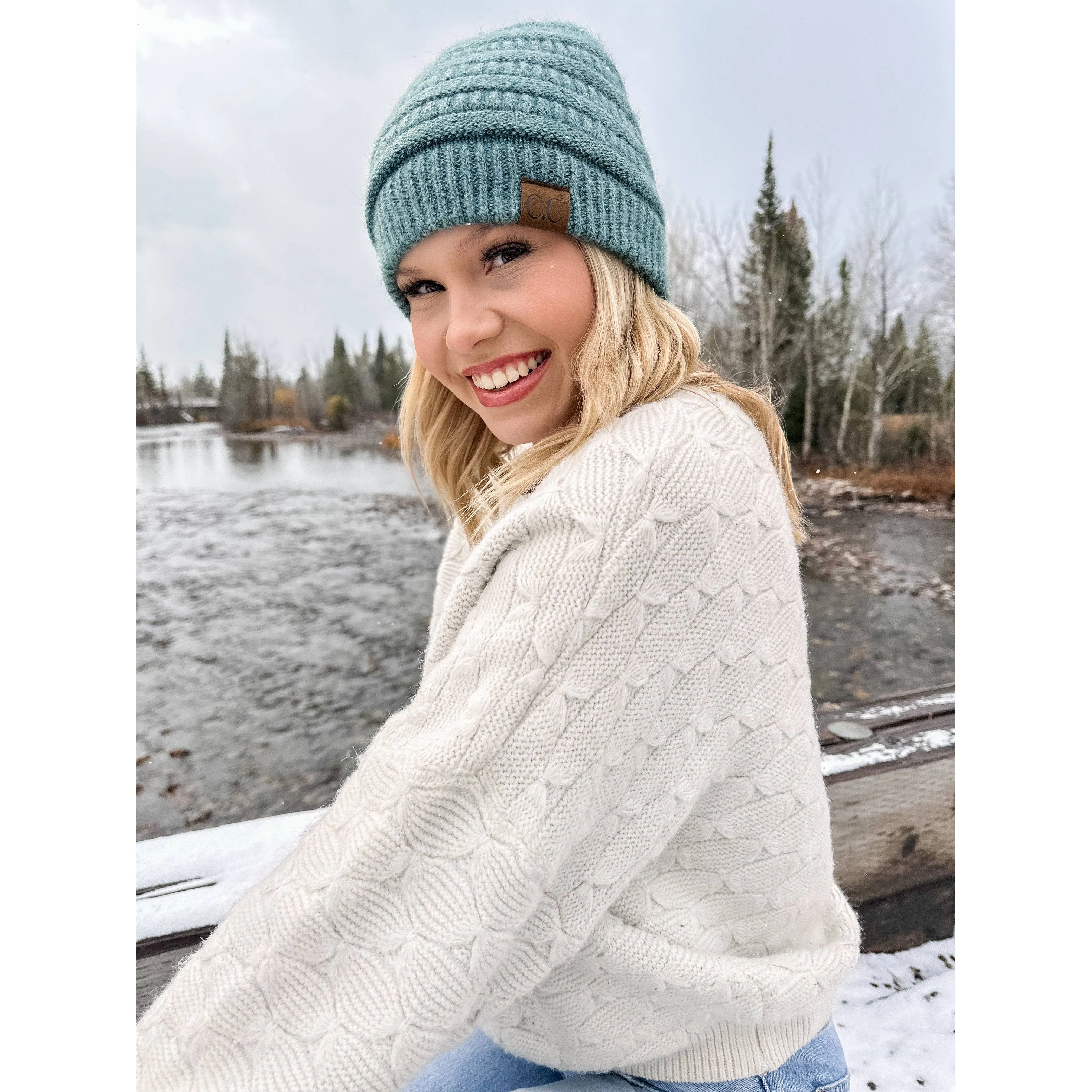 Fuzzy Lined Mixed CC Beanie (Multiple Colors)