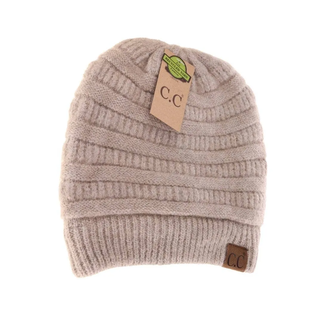 Fuzzy Lined Mixed CC Beanie (Multiple Colors)