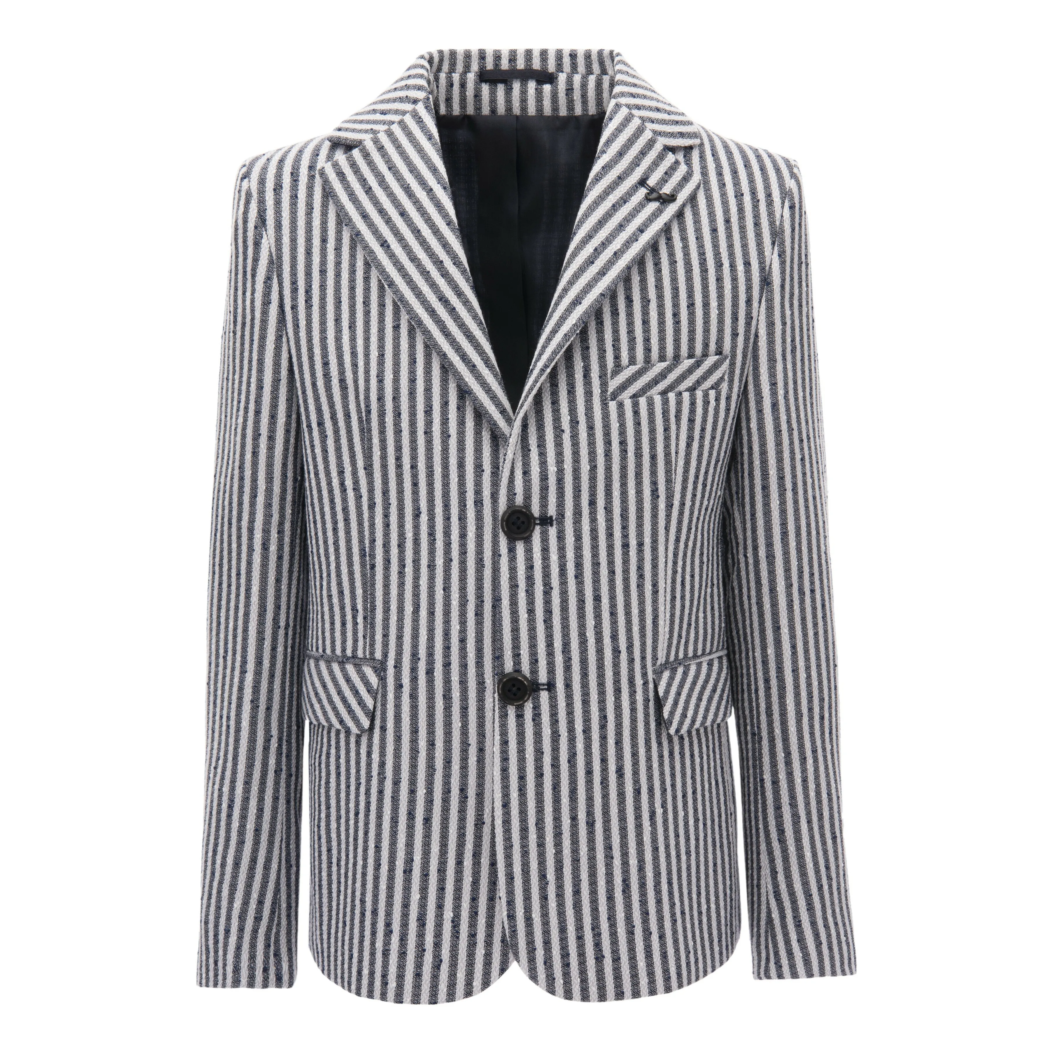 Gray Double Striped Blazer