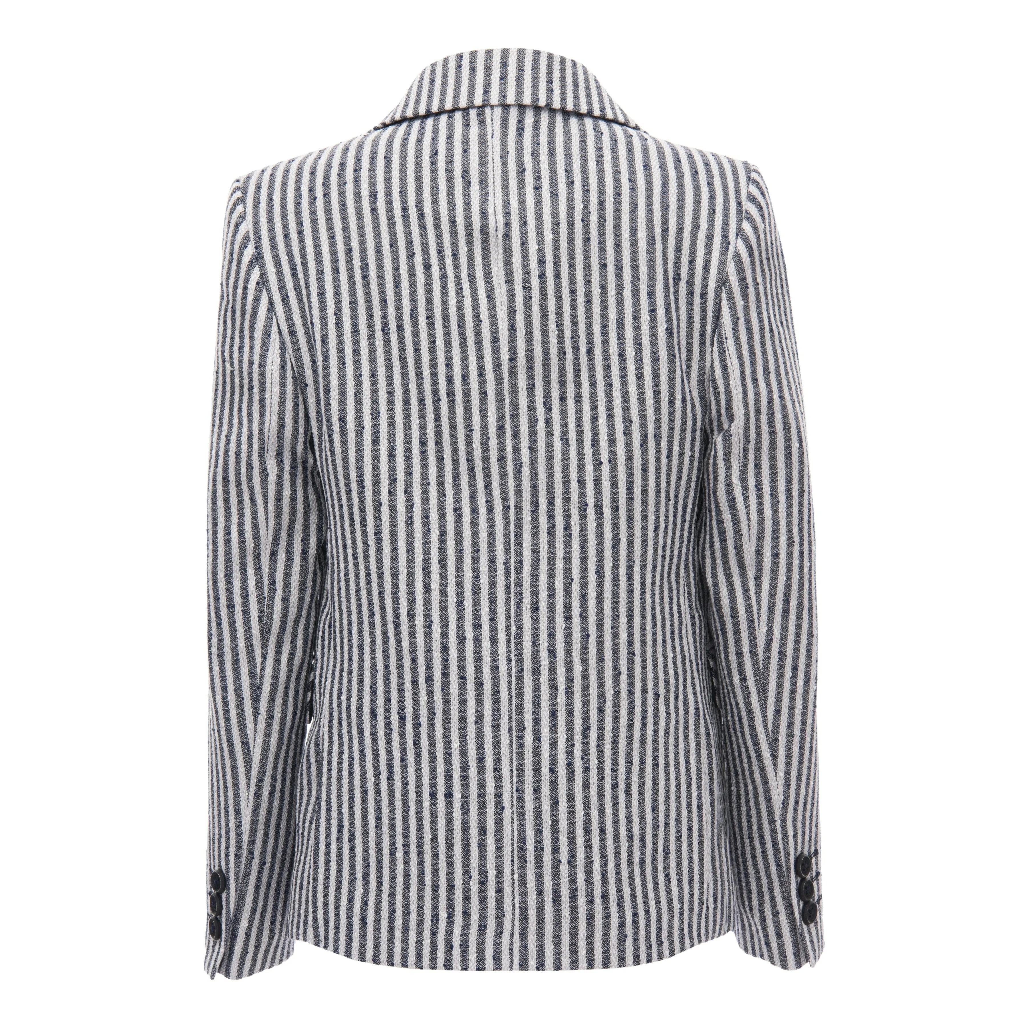 Gray Double Striped Blazer