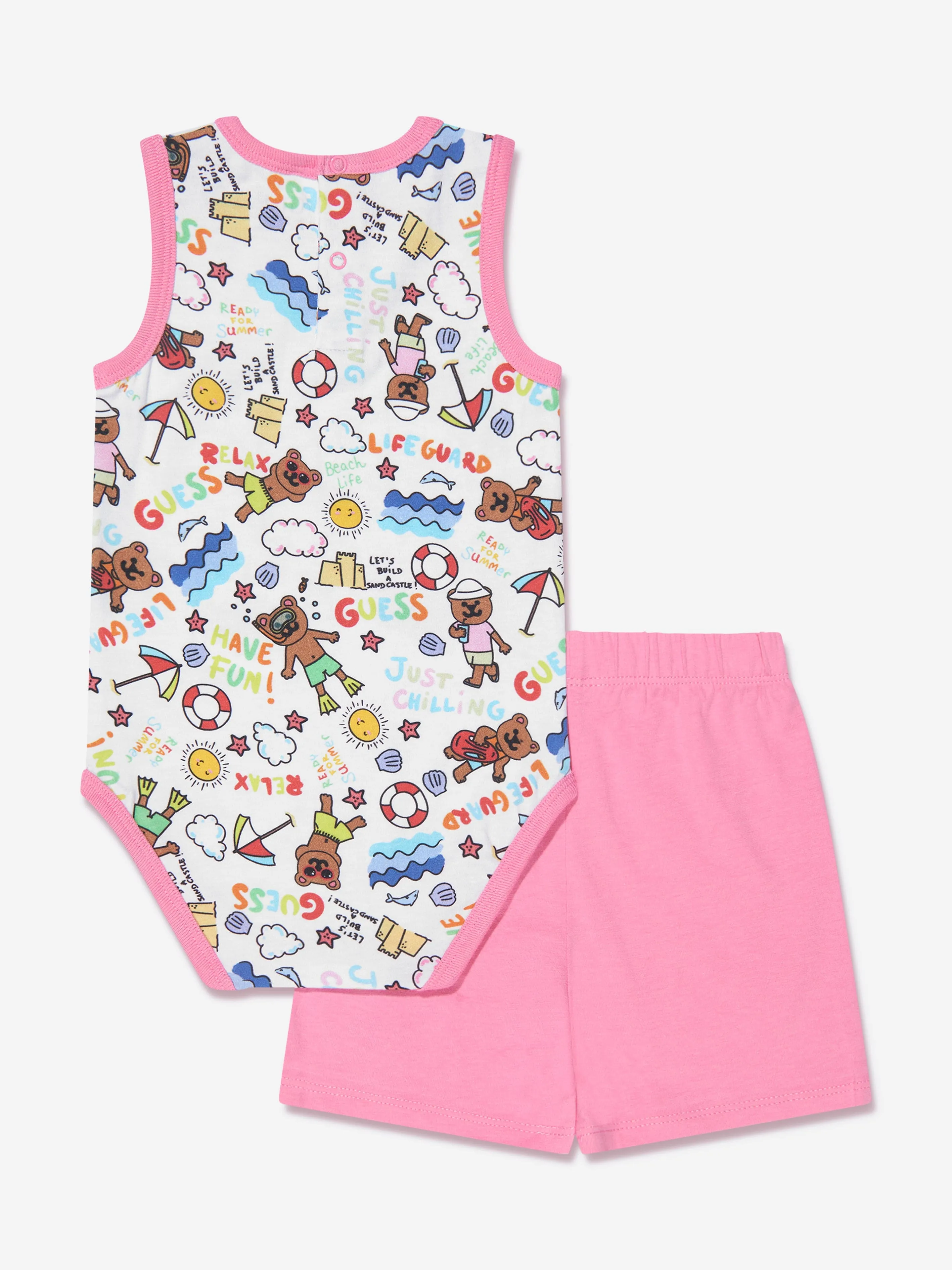 Guess Baby Girls Bodysuit And Shorts Set in Multicolour