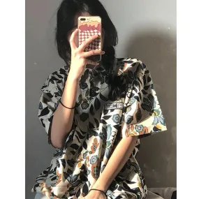 hawaiaan floral shirt korean style