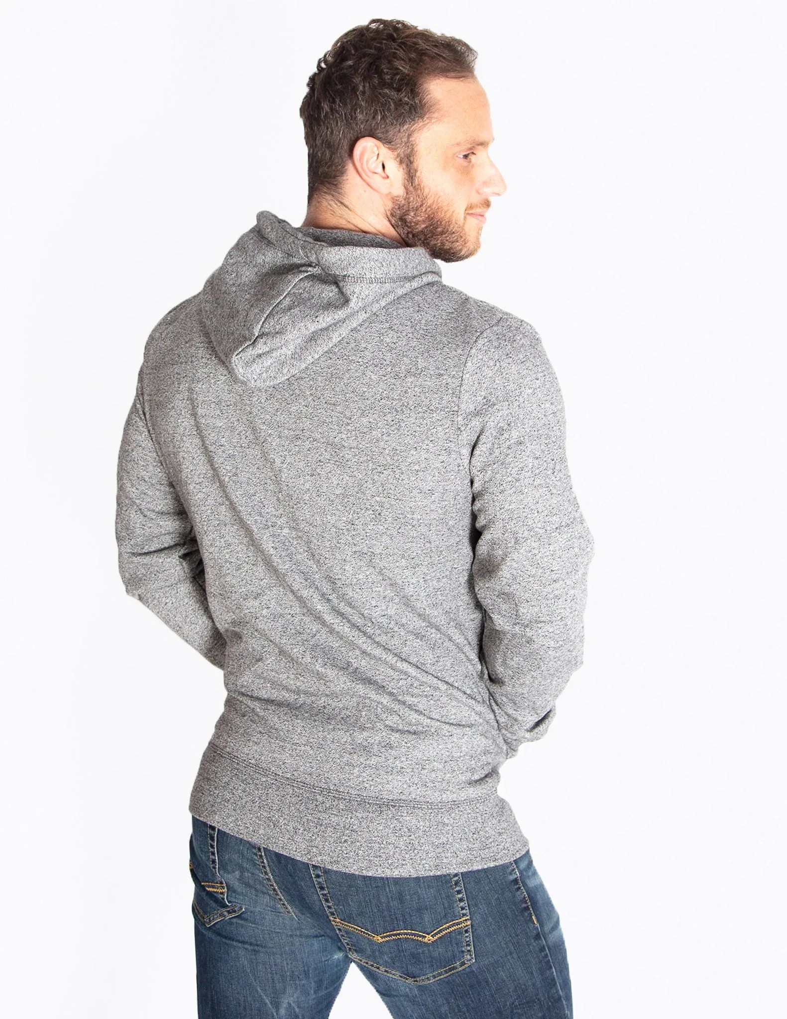 HEAVYWEIGHT ZIP HOODIE - HEATHER GREY