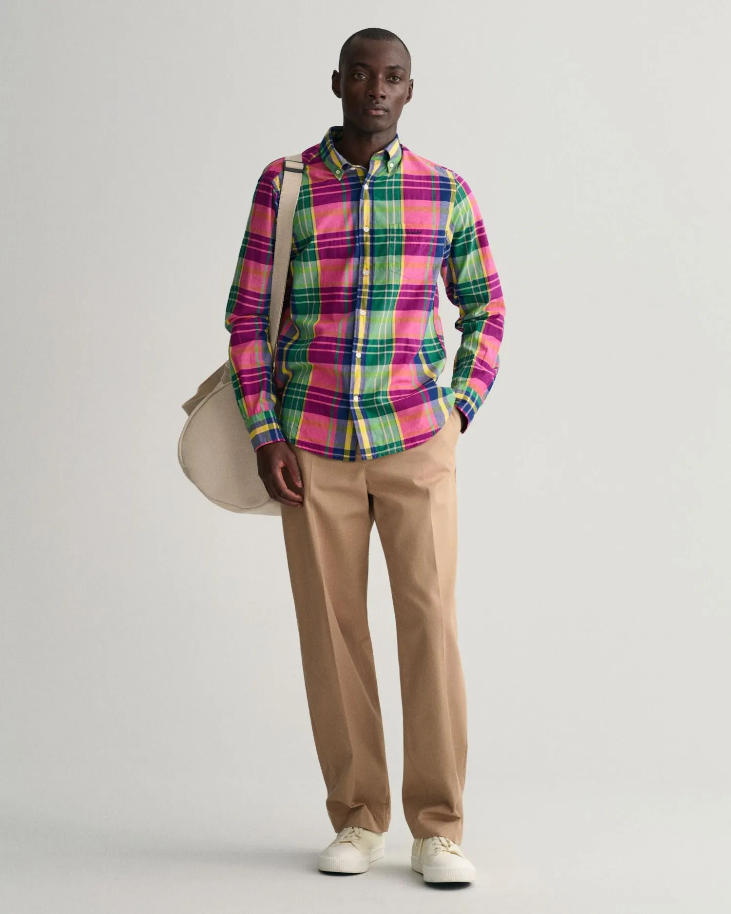 Indian Madras Check Shirt - Hyper Pink