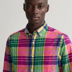 Indian Madras Check Shirt - Hyper Pink