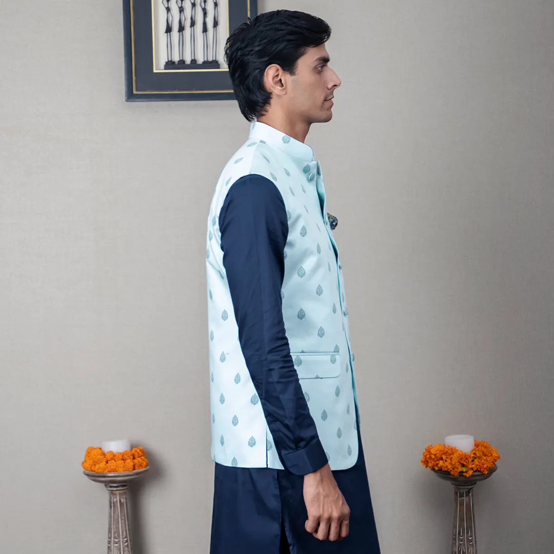 Ivaan Ethinic Motif Printed Nehru Jacket