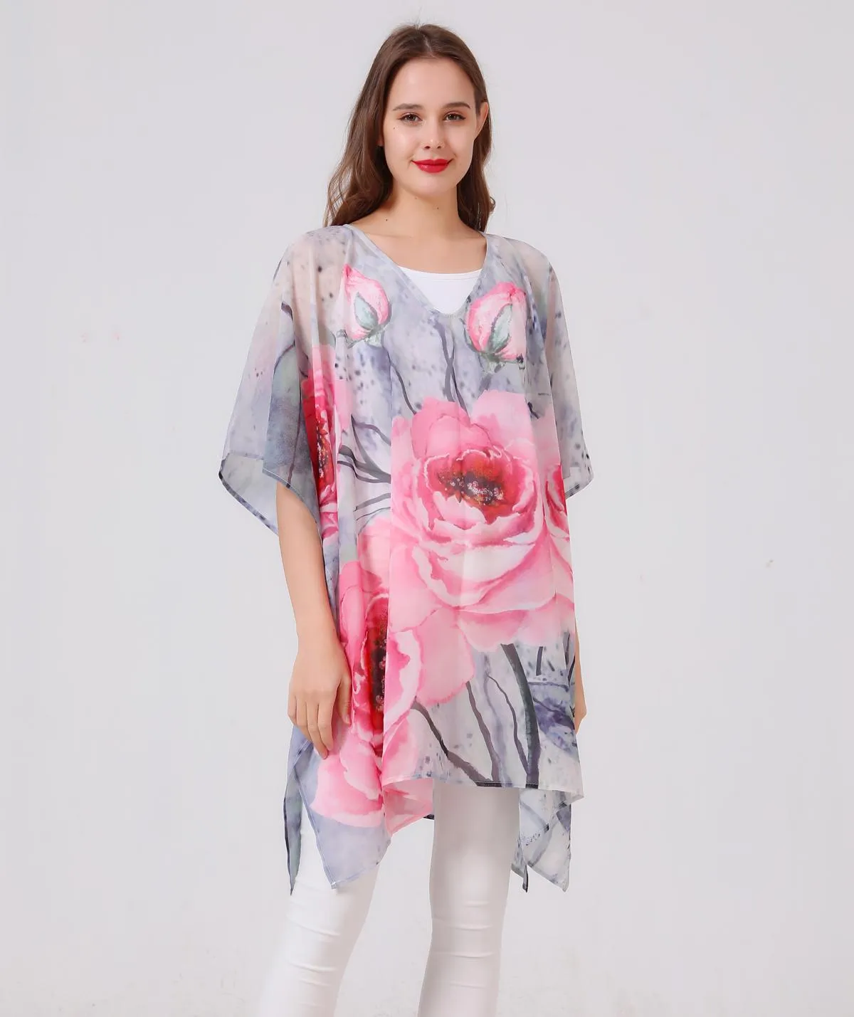 JC061911 Lotus V-Neck Tunic