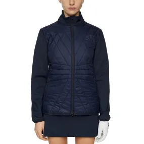 J.Lindeberg Women's Holma Quilted Hybrid Golf Jacket - JL Navy