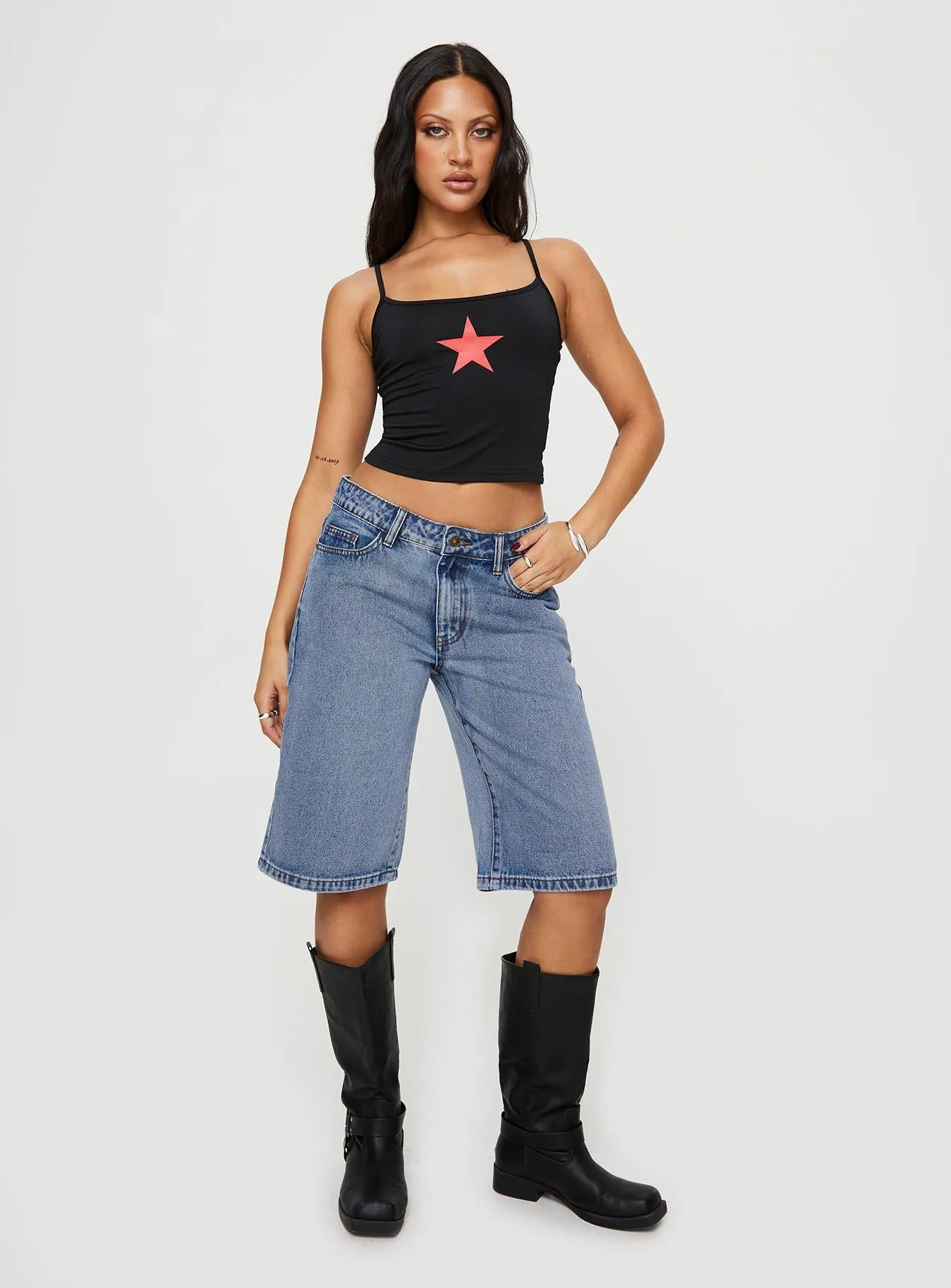 Kurt Denim Culottes Acid Wash