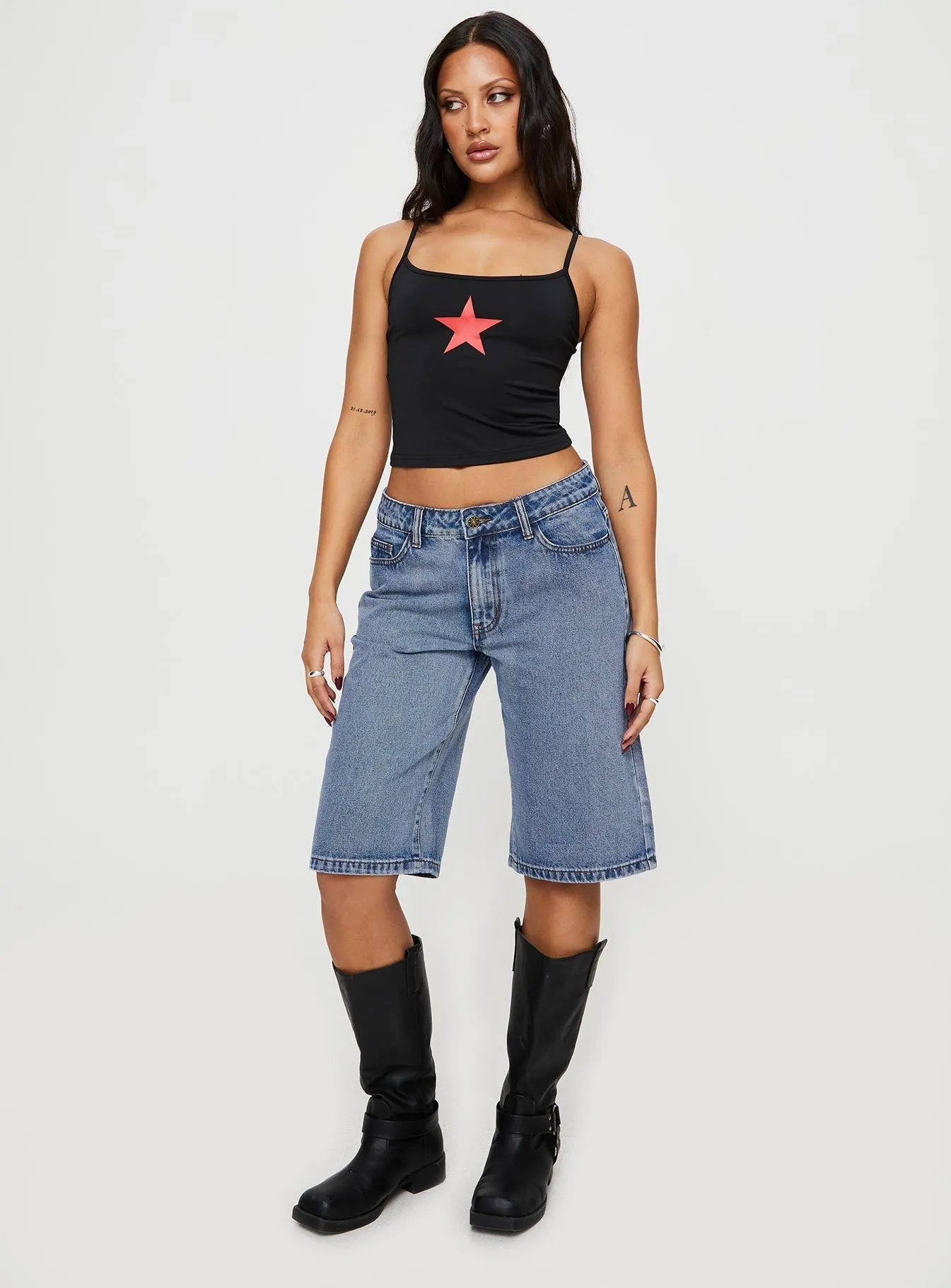 Kurt Denim Culottes Acid Wash