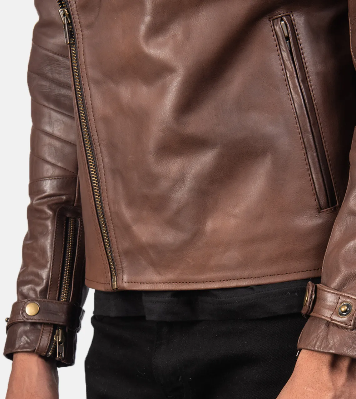 Leskov Men's Biker Leather Jacket