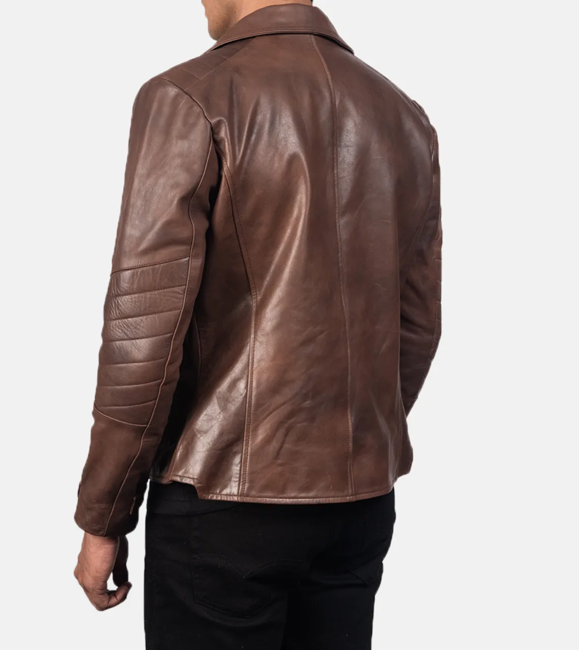 Leskov Men's Biker Leather Jacket