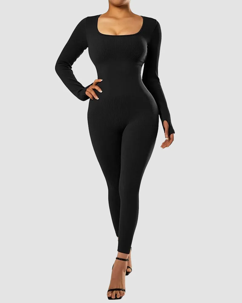 LilyLove® Seamless Long Sleeve Full Body Shaper Jumpsuit