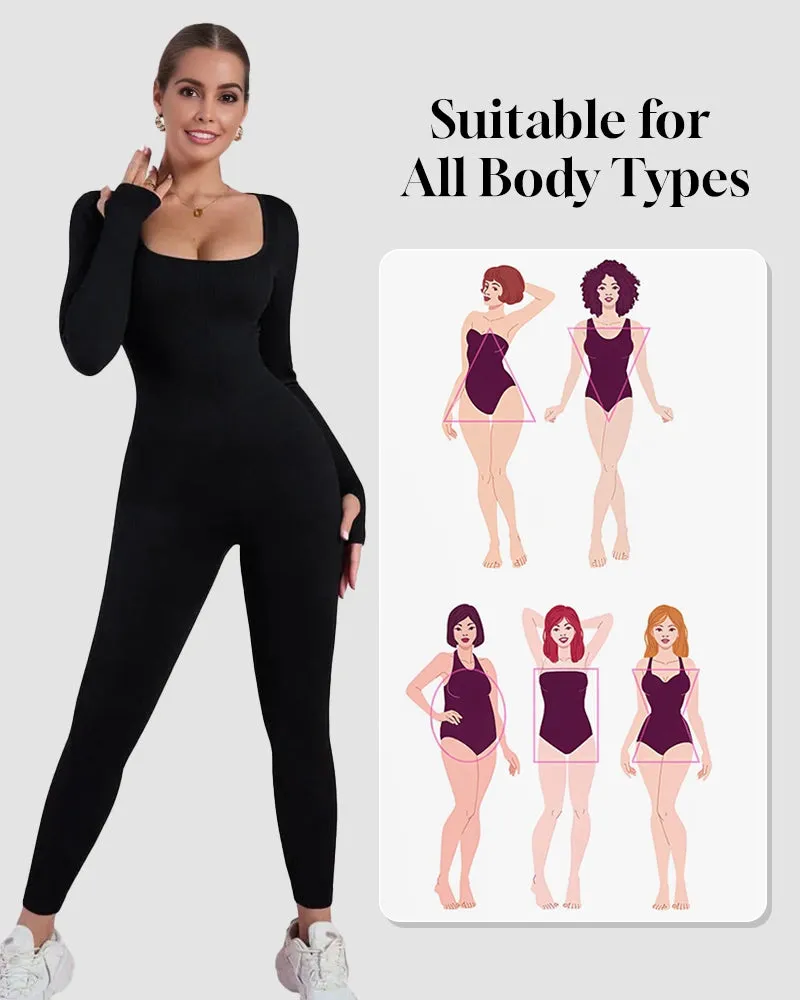 LilyLove® Seamless Long Sleeve Full Body Shaper Jumpsuit