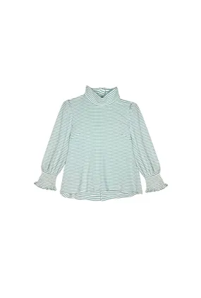 Long Sleeve Mod Top - Sea Stripe Knit