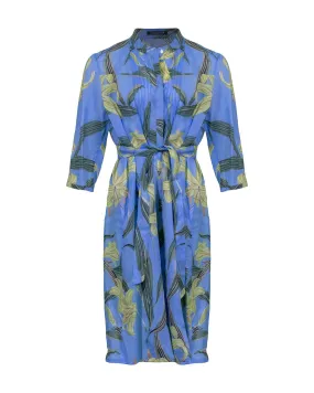 Luisa Cerano Ramie Lily Print Dress