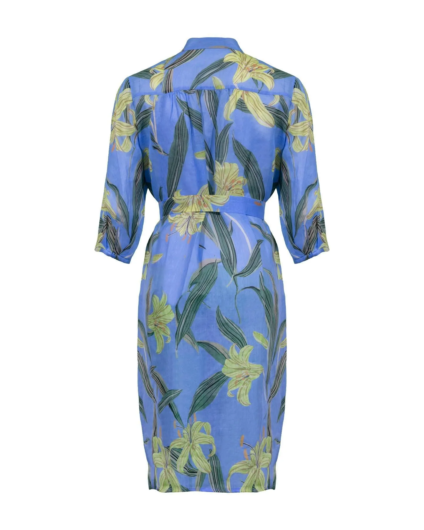 Luisa Cerano Ramie Lily Print Dress