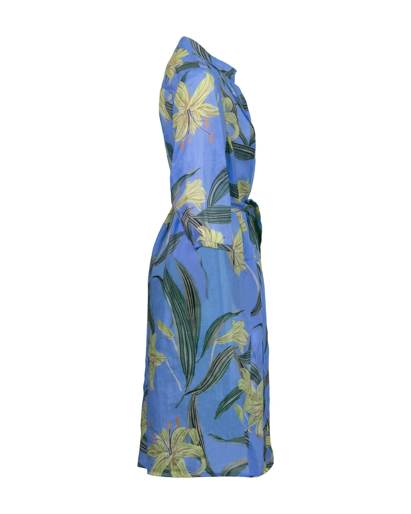 Luisa Cerano Ramie Lily Print Dress