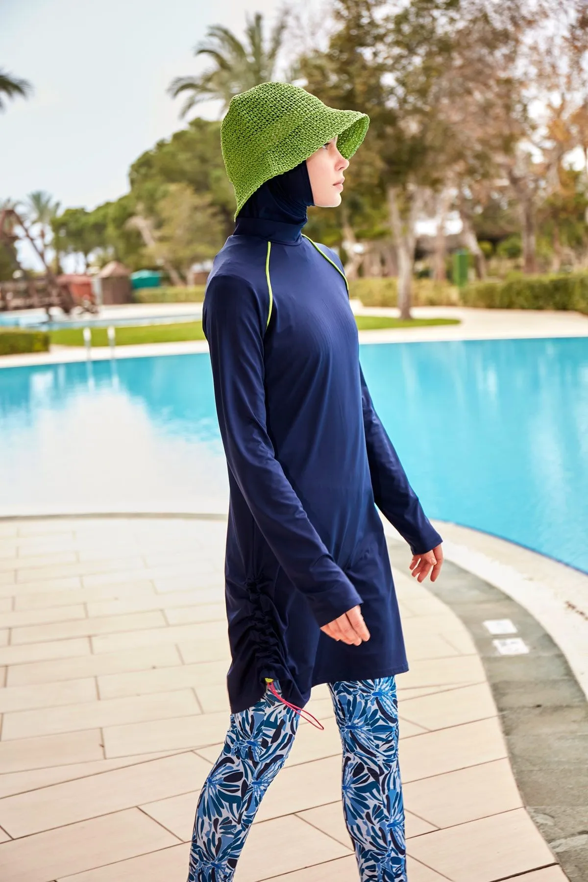 Lycra Navy Burkini Modest Swimwear M2482