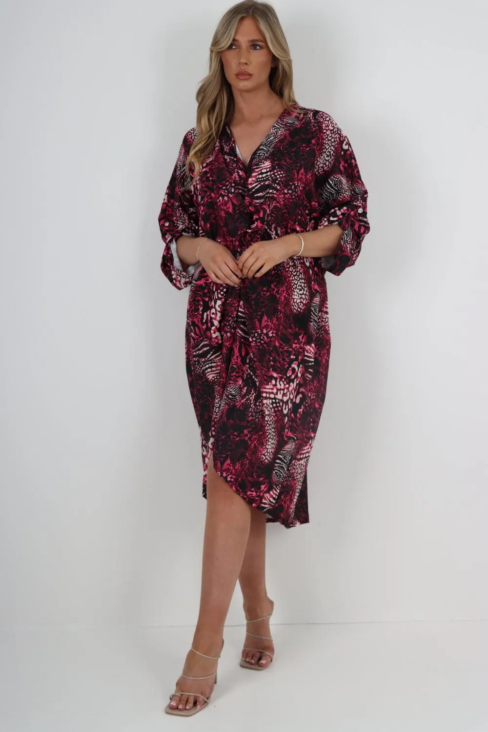 Made In Italy Knot Tunic Midi Dress