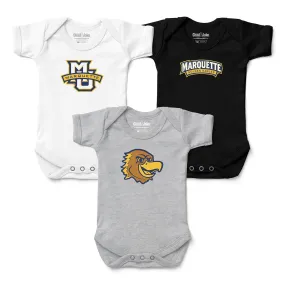 Marquette Golden Eagles 3-Pack Bodysuit