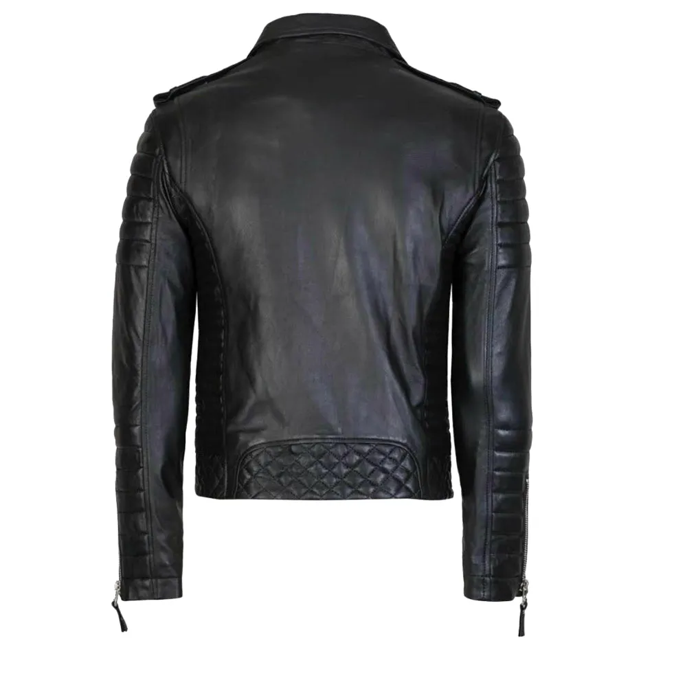 Men Black Fashion Leather Jacket