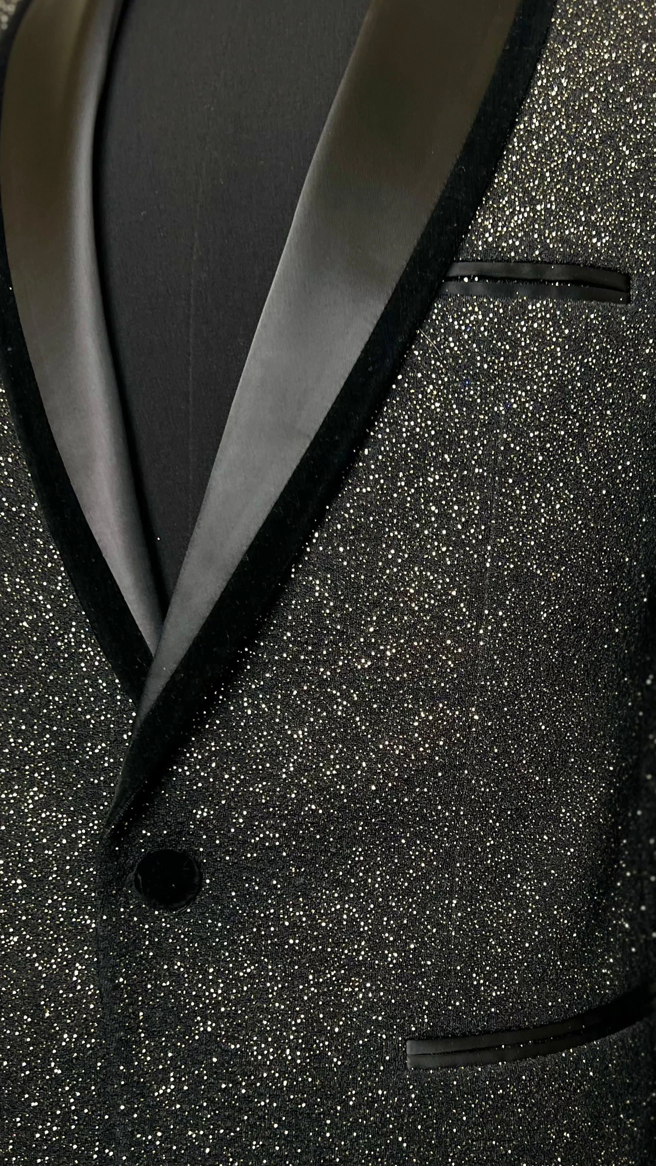 Men's Glittered Tuxedo Blazer by Vercini