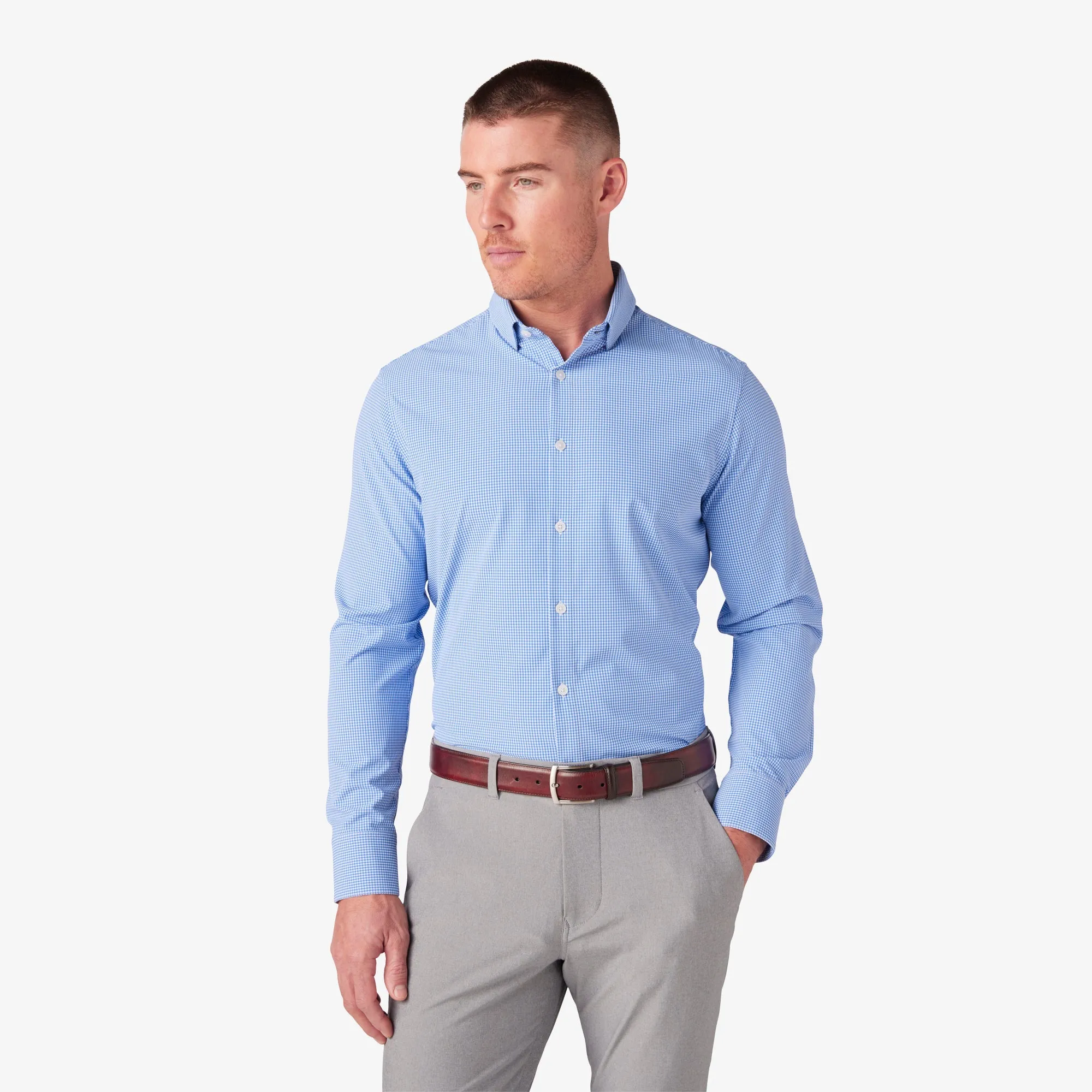 Men's Mizzen   Main | Leeward Classic Long Sleeve | Cobalt Stratford Check