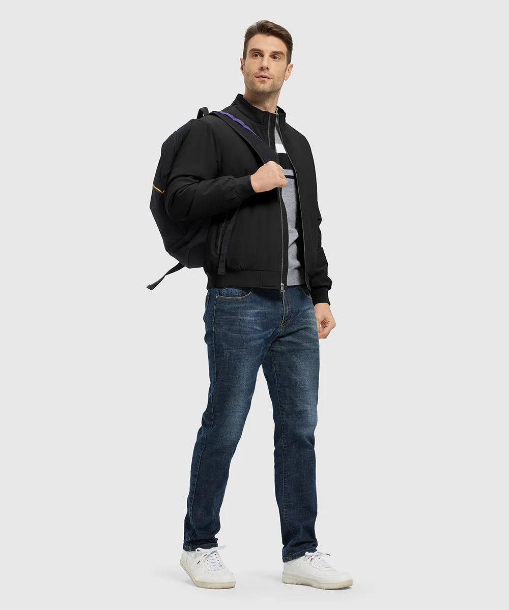 Men's Quilted Cotton Stand Collar Jacket