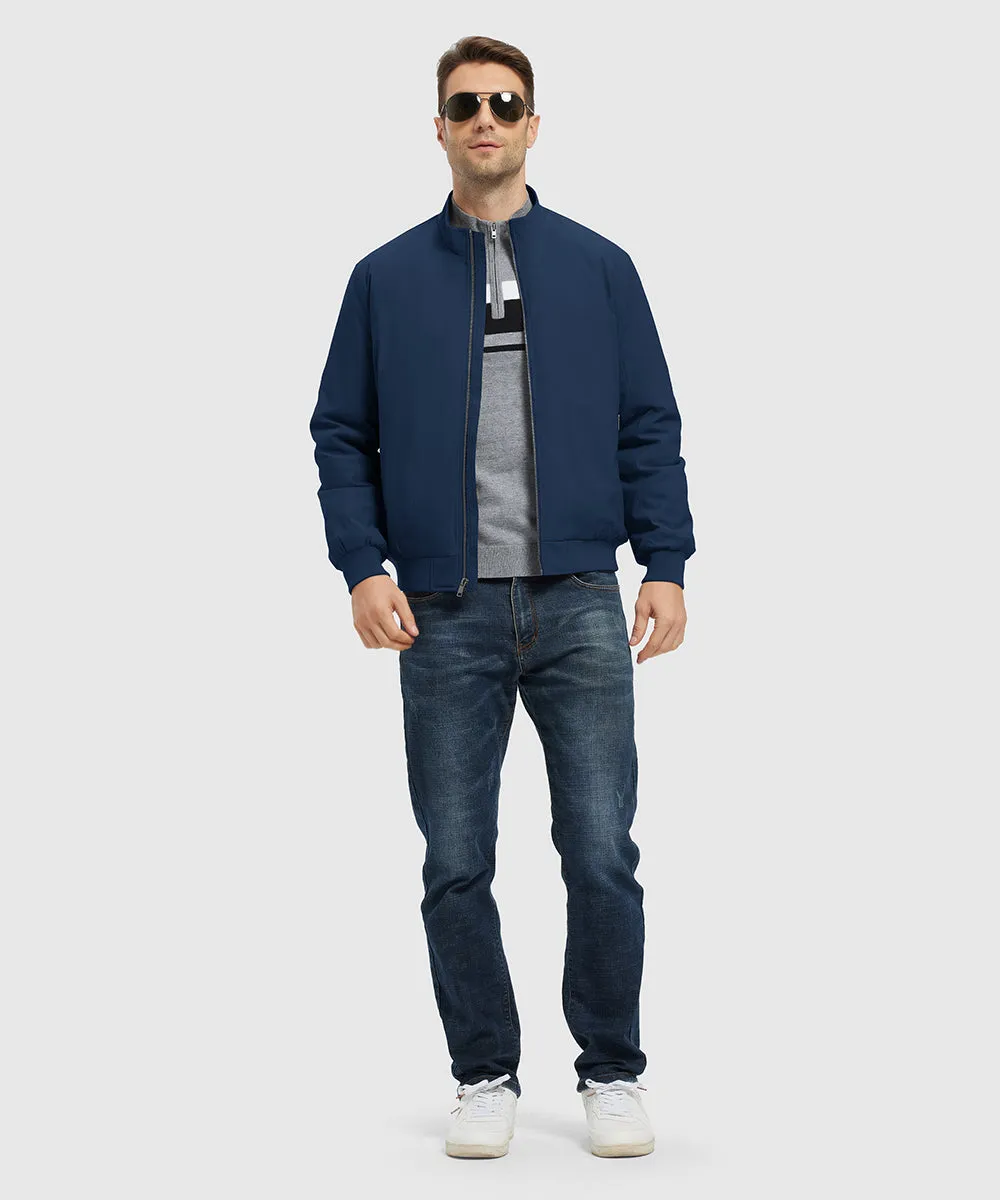Men's Quilted Cotton Stand Collar Jacket