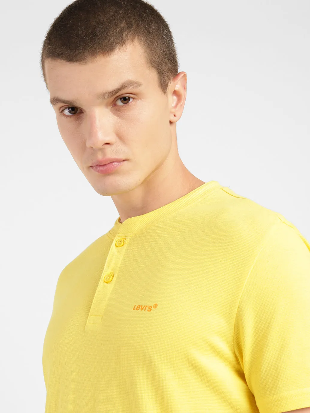 Men's Solid Henley T-shirt