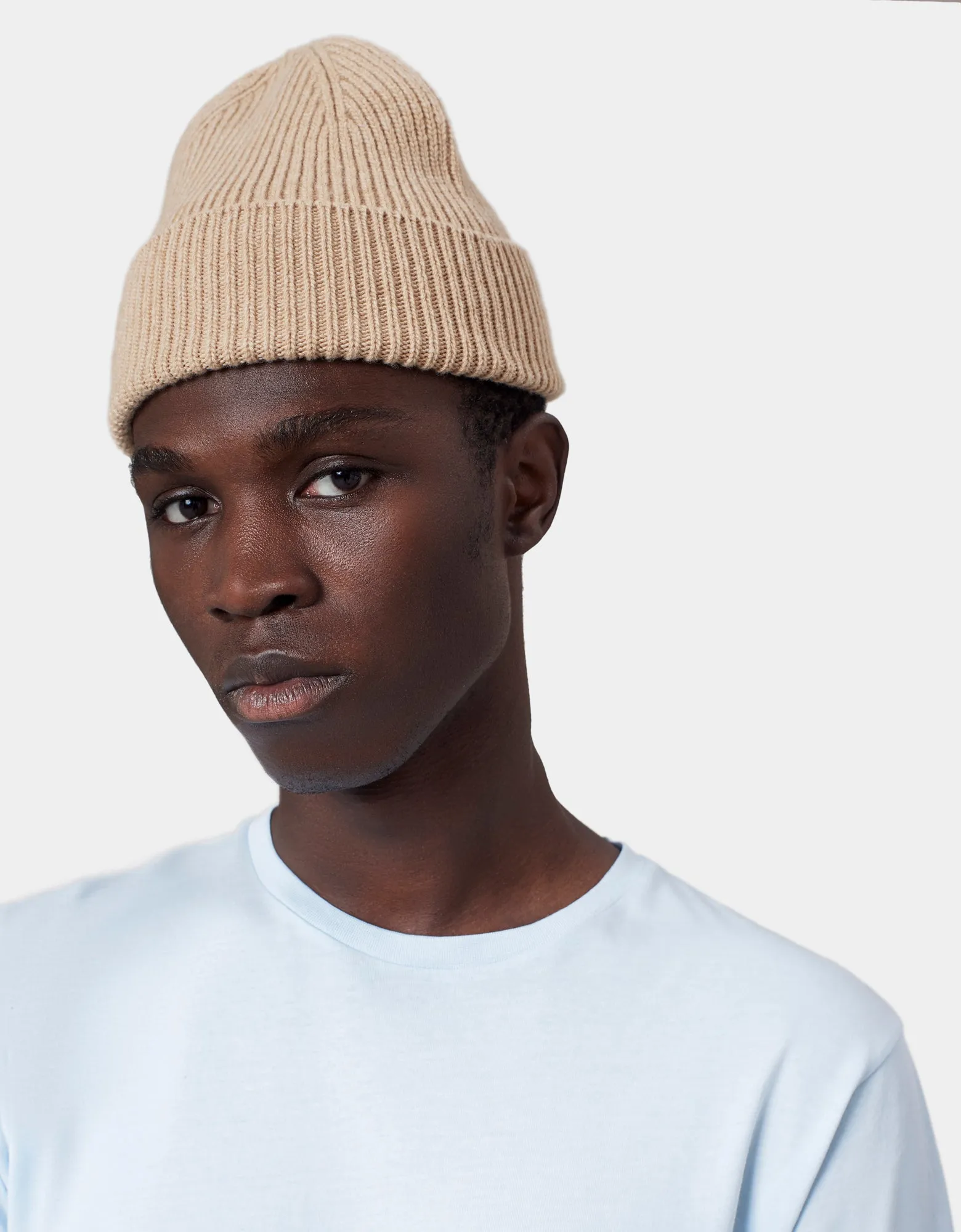 Merino Wool Beanie - Faded Pink