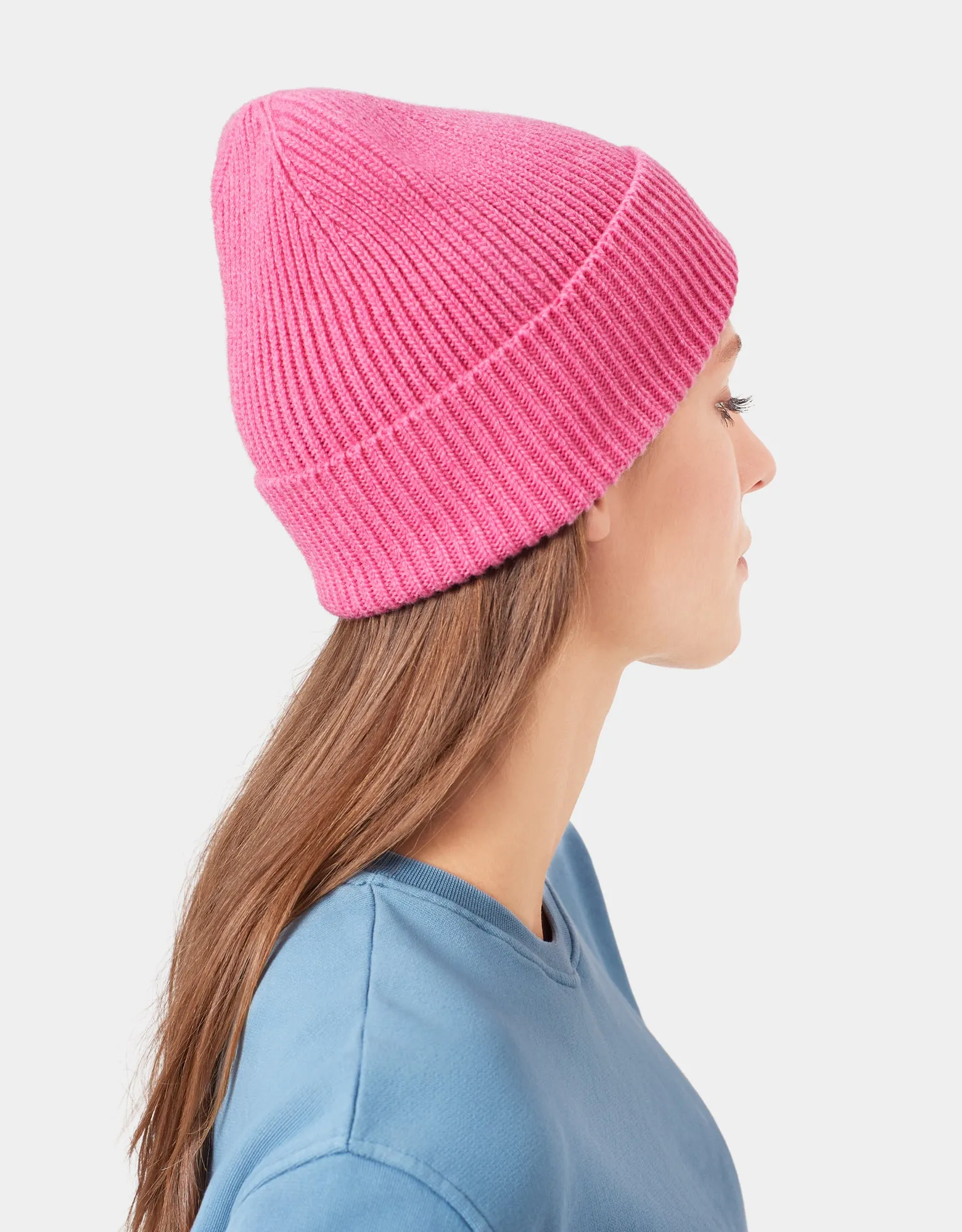 Merino Wool Beanie - Pacific Blue