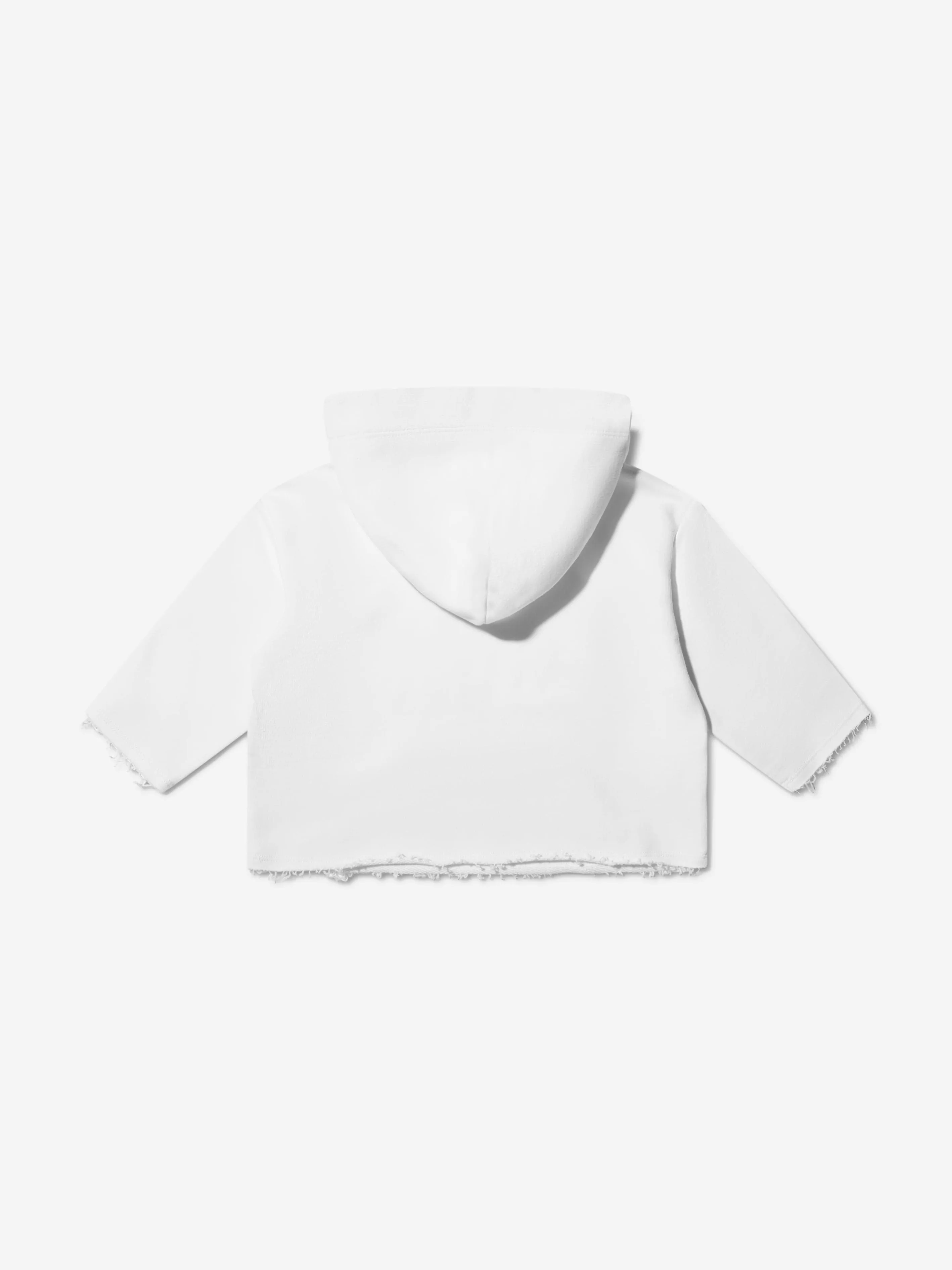 MM6 Maison Margiela Kids Cropped Logo Hoodie In White