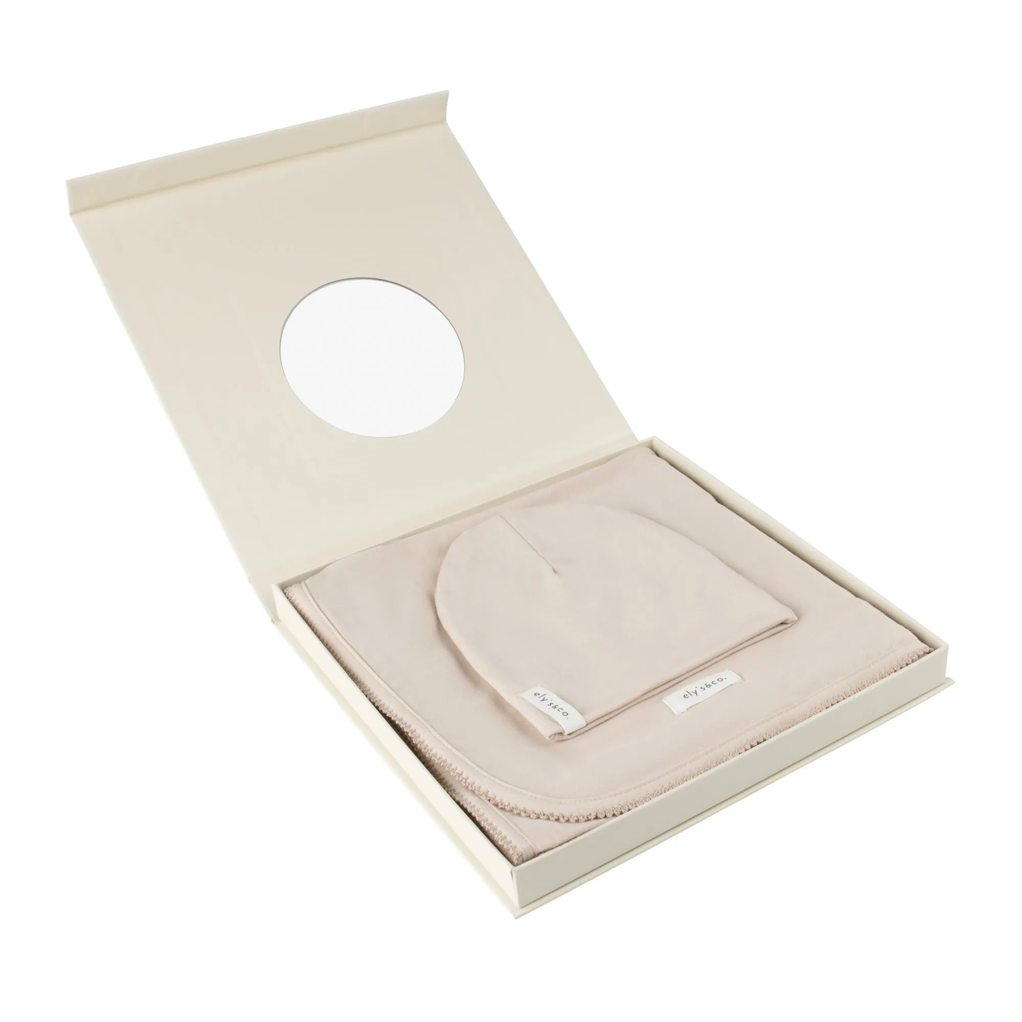 Modal Swaddle & Beanie Set in Gift Box - Tan