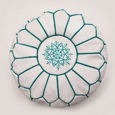 Moroccan Leather Pouf