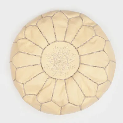 Moroccan Leather Pouf