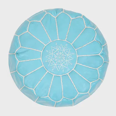 Moroccan Leather Pouf