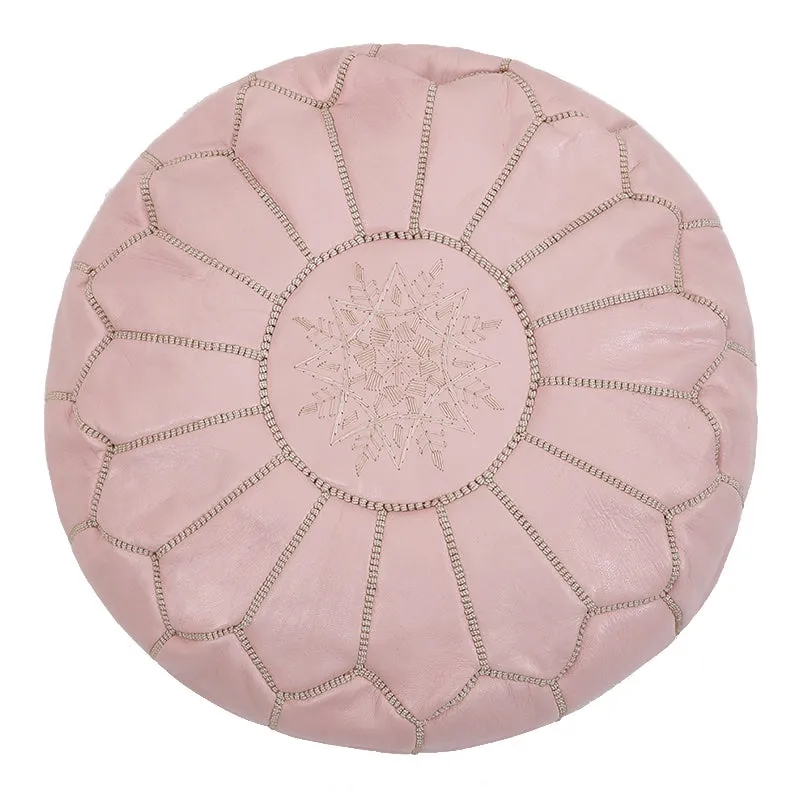 Moroccan Leather Pouf