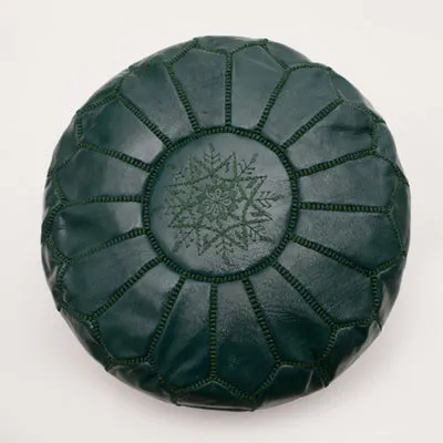 Moroccan Leather Pouf