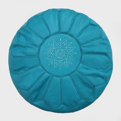 Moroccan Leather Pouf