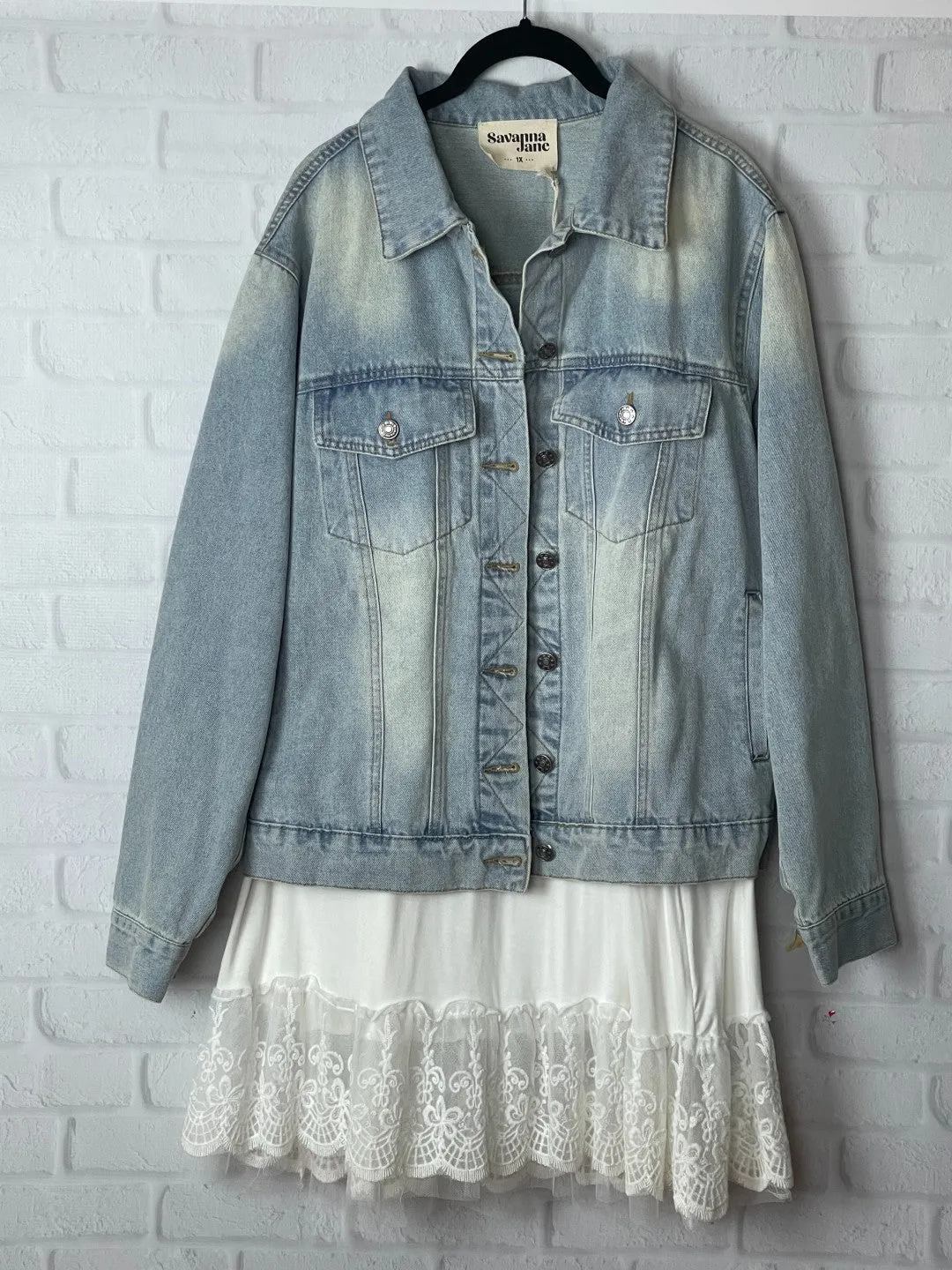 Namaste Boho Embroidered Denim Jacket