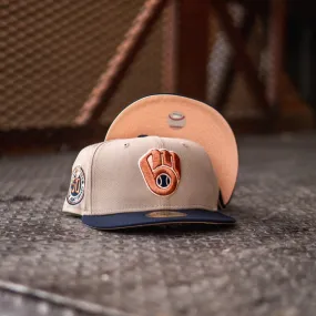 New Era Milwaukee Brewers 50th Anniversary Blush UV (Khaki/Navy)