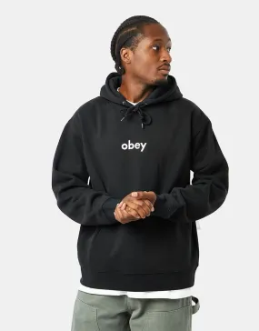 Obey Lowercase Pullover Hoodie - Black