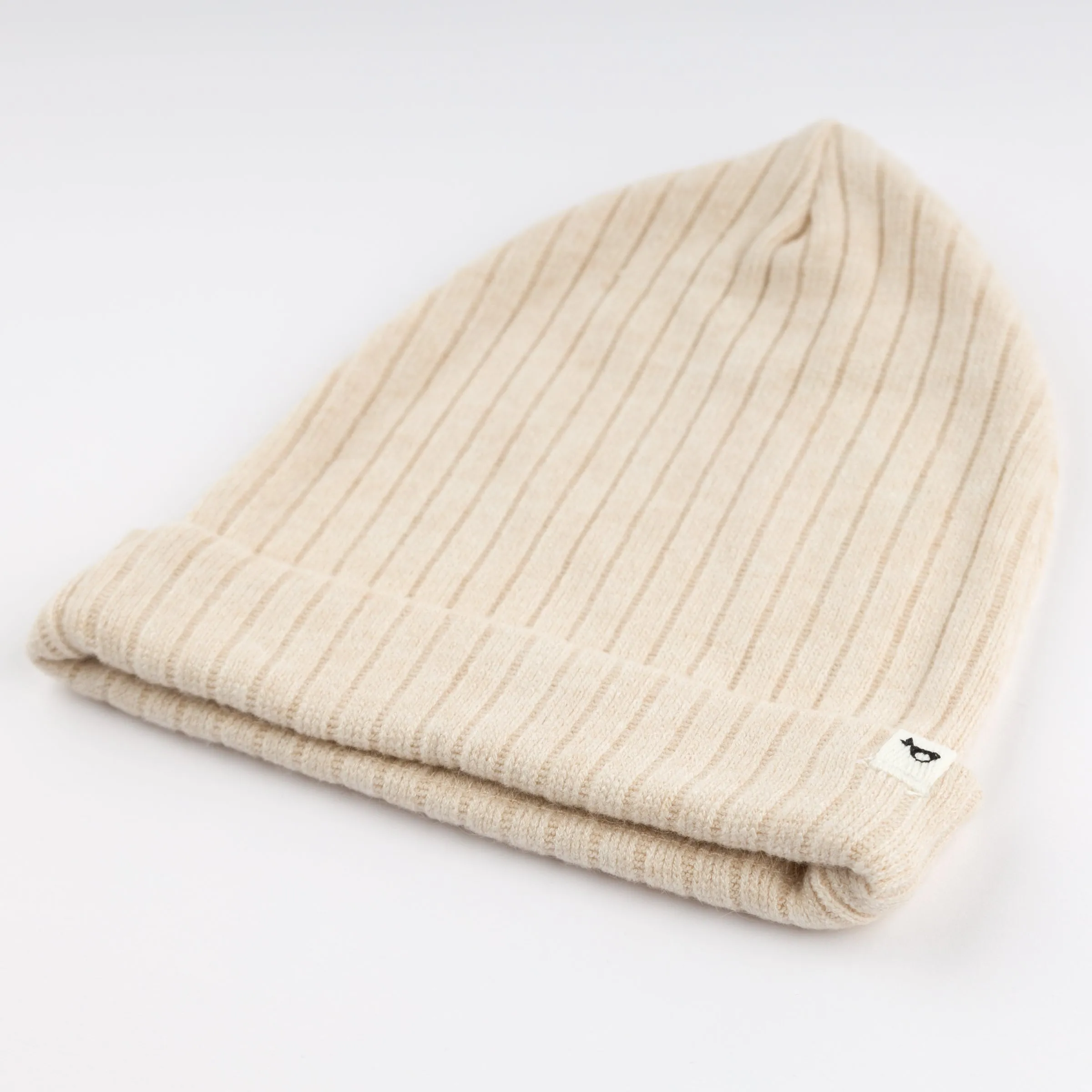 oh baby! Wide Rib Sweater Knit Watchcap - Natural