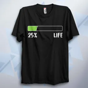 Personalised Life Percentage Bar Funny Unisex T Shirt