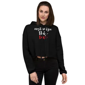 Personalize Custom Text Women's Cropped Hoodie | Bella   Canvas 7502