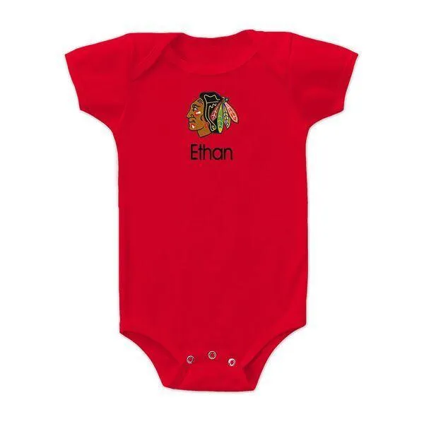 Personalized Chicago Blackhawks Bodysuit