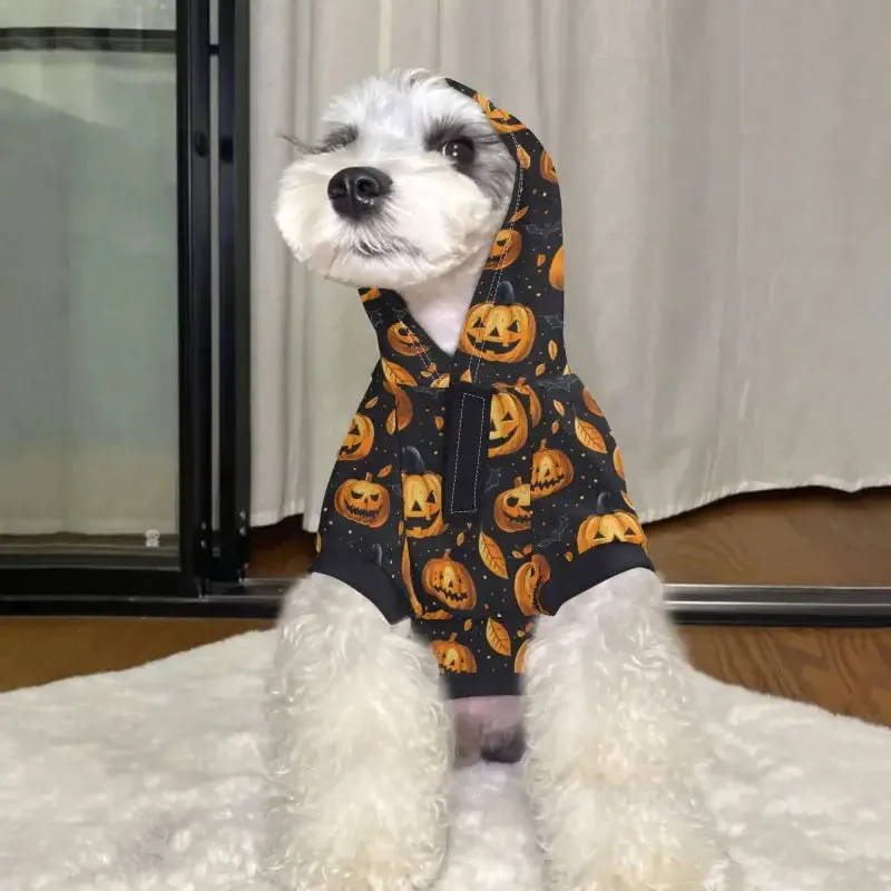 Personalized Halloween Pumpkin Dog Hoodie for Your Furry Friend