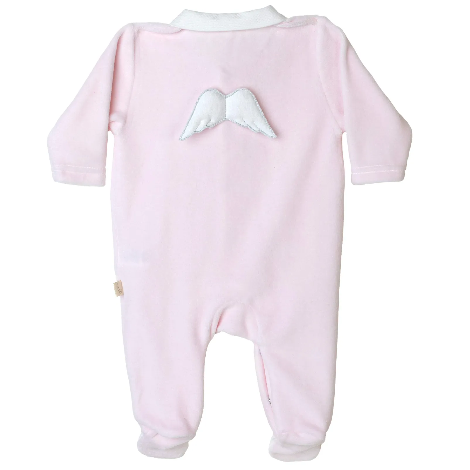 Pink Cotton Angel Footie